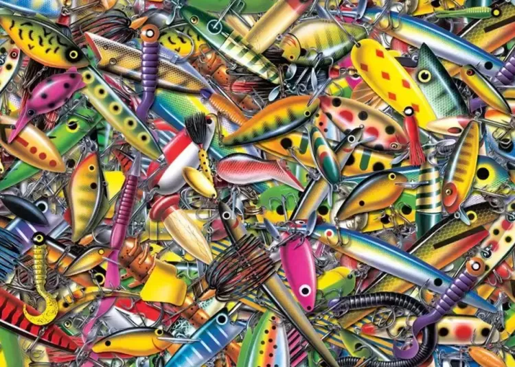 Cobble Hill Pastimes* - Alluring Fishing Lures - 1000 Piece Jigsaw Puzzle