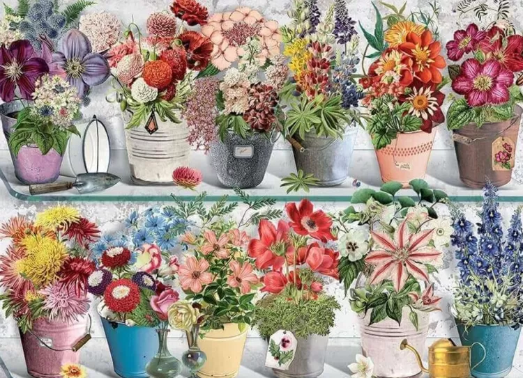 Cobble Hill Flowers & Gardens* - Beaucoup Bouquet - 1000 Piece Jigsaw Puzzle