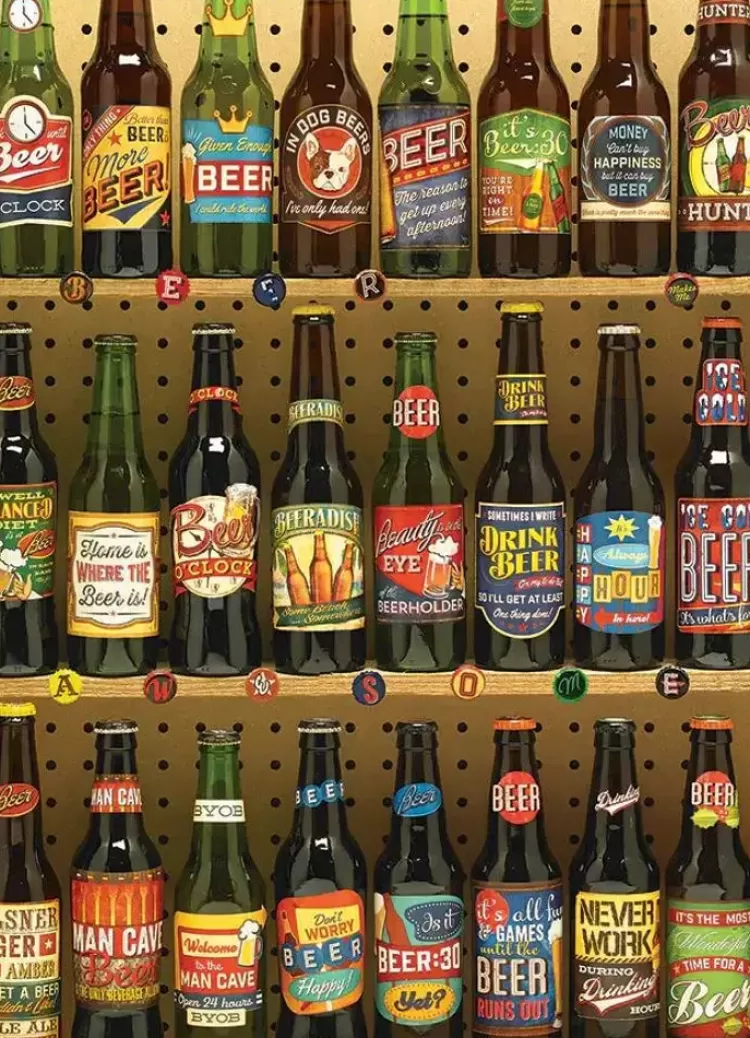 Cobble Hill Pastimes* - Beer Collection Bottles - 1000 Piece Jigsaw Puzzle