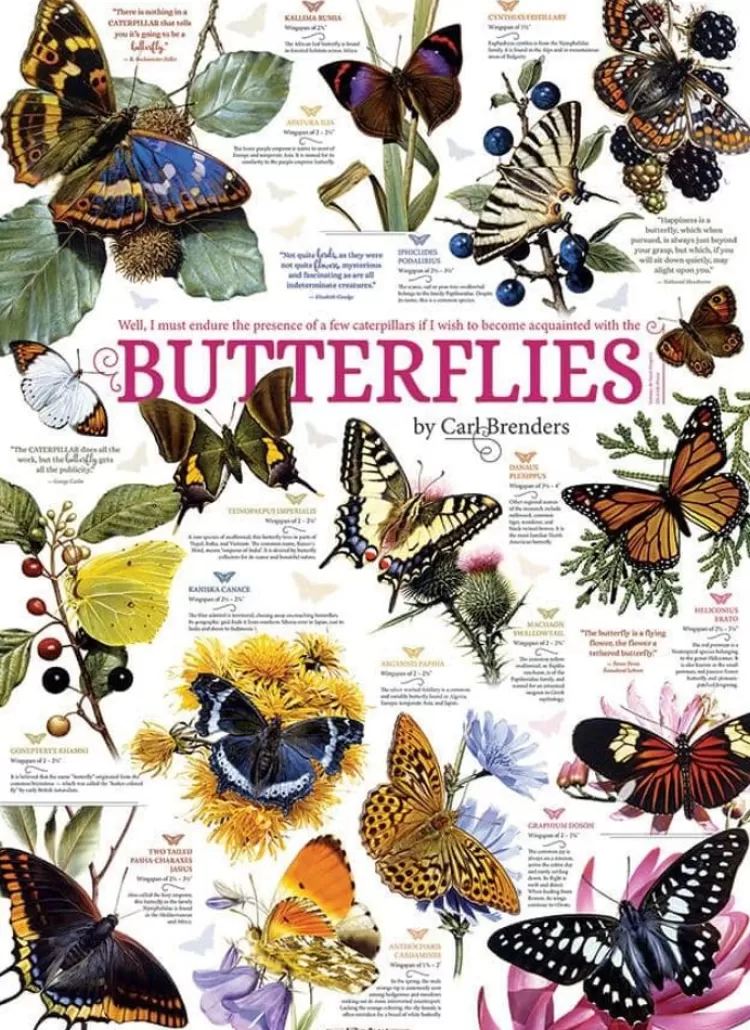 Cobble Hill Animals & Wildlife* - Butterfly Collection - 1000 Piece Jigsaw Puzzle