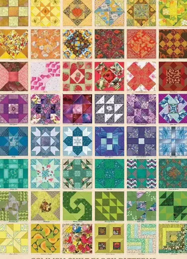 Cobble Hill Pastimes* - Common Quilt Blocks - 1000 Piece Jigsaw Puzzle