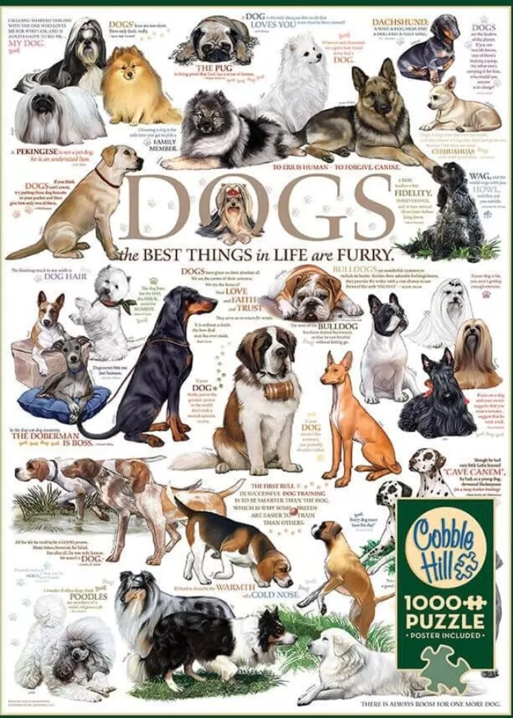 Cobble Hill Animals & Wildlife* - Dog Quotes - 1000 Piece Jigsaw Puzzle