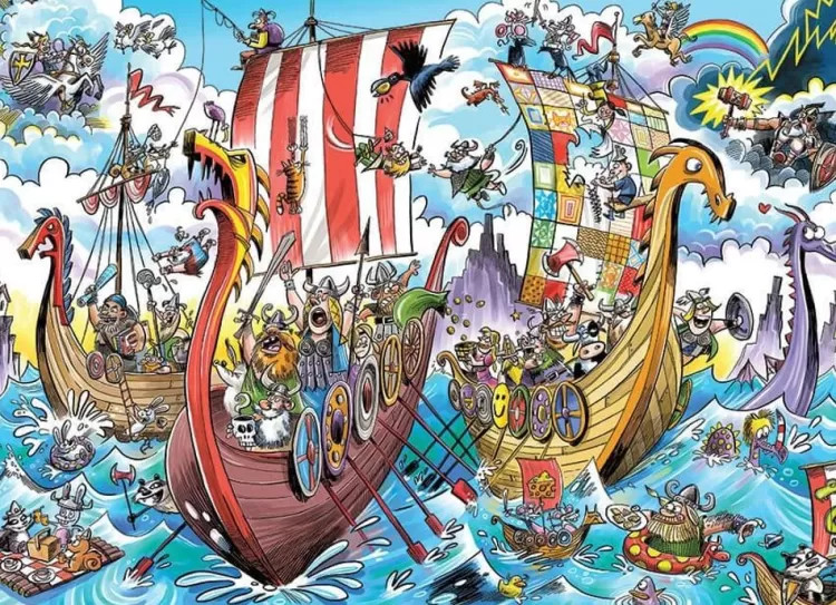 Cobble Hill Humour* - Doodletown Viking Voyage - 1000 Piece Jigsaw Puzzle