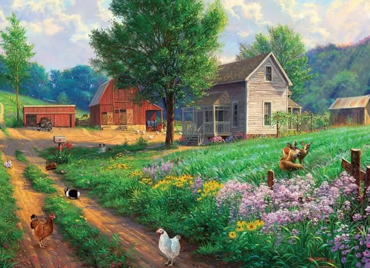 Cobble Hill Landscape* - Farm Country - 1000 Piece Jigsaw Puzzle