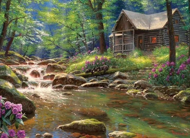 Cobble Hill Pastimes* - Fishing Cabin - 1000 Piece Jigsaw Puzzle