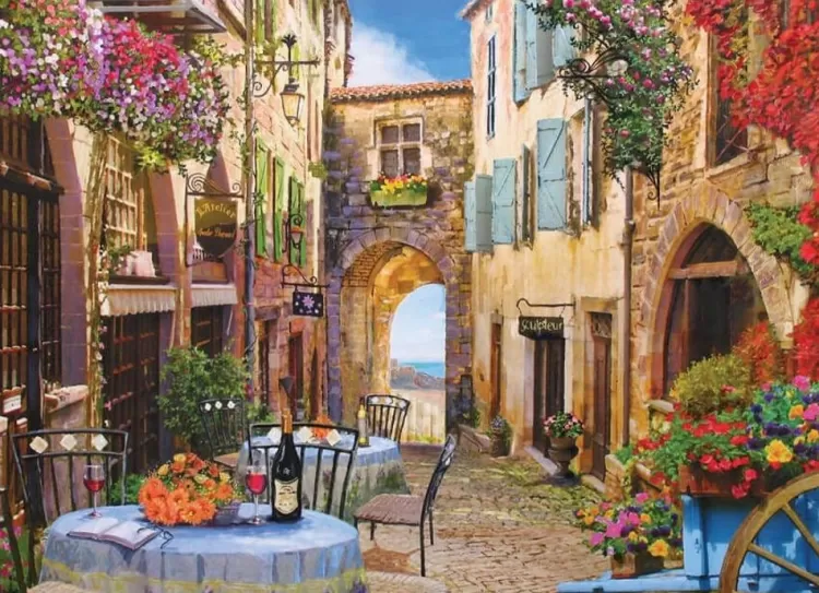 Cobble Hill Locations & Buildings* - French Village - 1000 Piece Jigsaw Puzzle