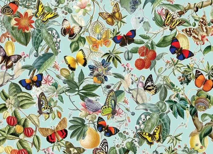 Cobble Hill Flowers & Gardens* - Fruit And Flutterbies - 1000 Piece Jigsaw Puzzle