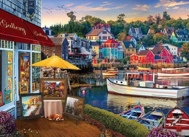 Cobble Hill Locations & Buildings* - Harbor Gallery - 1000 Piece Jigsaw Puzzle