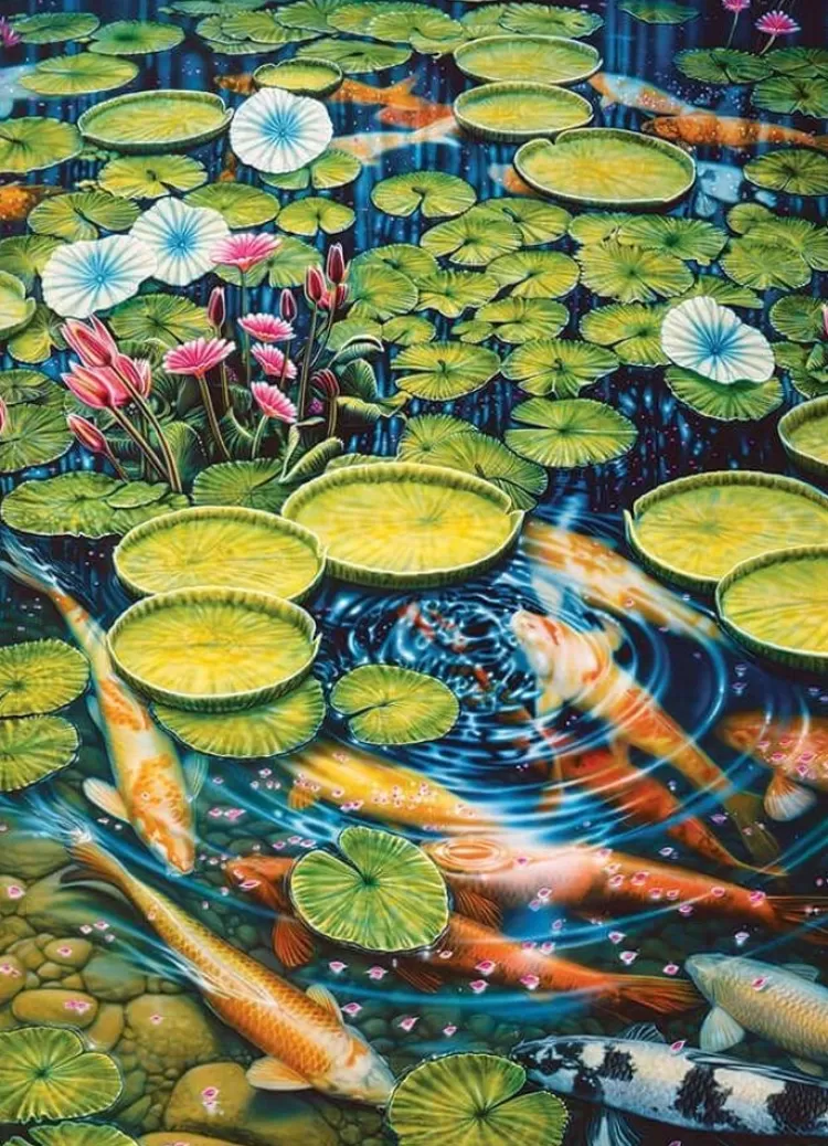 Cobble Hill Animals & Wildlife* - Koi Pond - 1000 Piece Jigsaw Puzzle