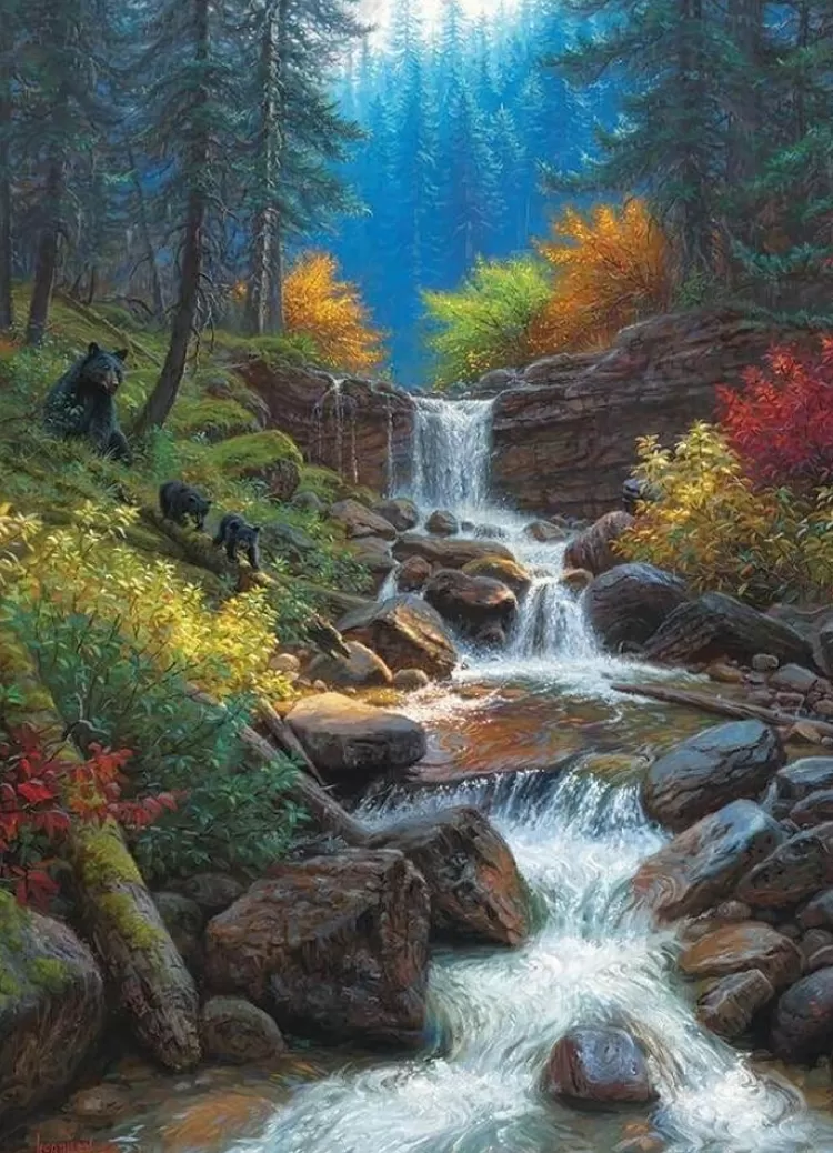 Cobble Hill Landscape* - Mountain Cascade - 1000 Piece Jigsaw Puzzle