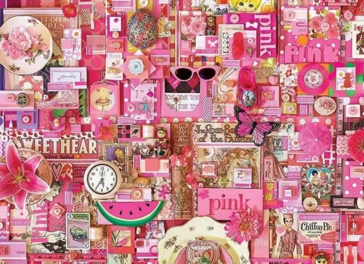 Cobble Hill Challenging* - Pink - 1000 Piece Jigsaw Puzzle