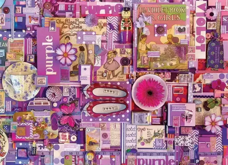 Cobble Hill Challenging* - Purple - Colours Series - 1000 Piece Jigsaw Puzzle