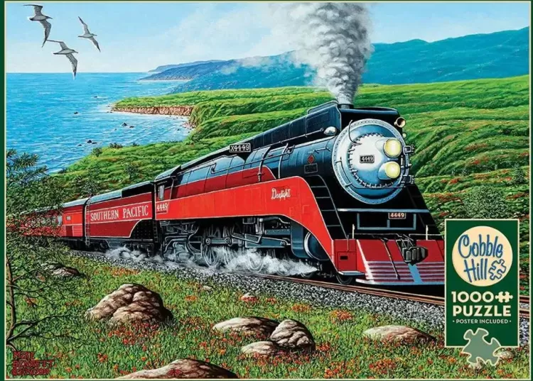 Cobble Hill Trains & Transport* - Southern Pacific Locomotive - 1000 Piece Jigsaw Puzzle