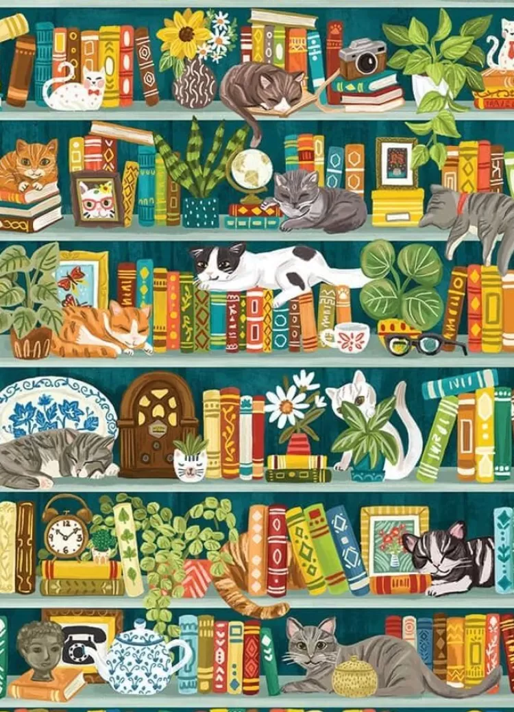 Cobble Hill Pastimes* - The Purrfect Bookshelf - 1000 Piece Jigsaw Puzzle