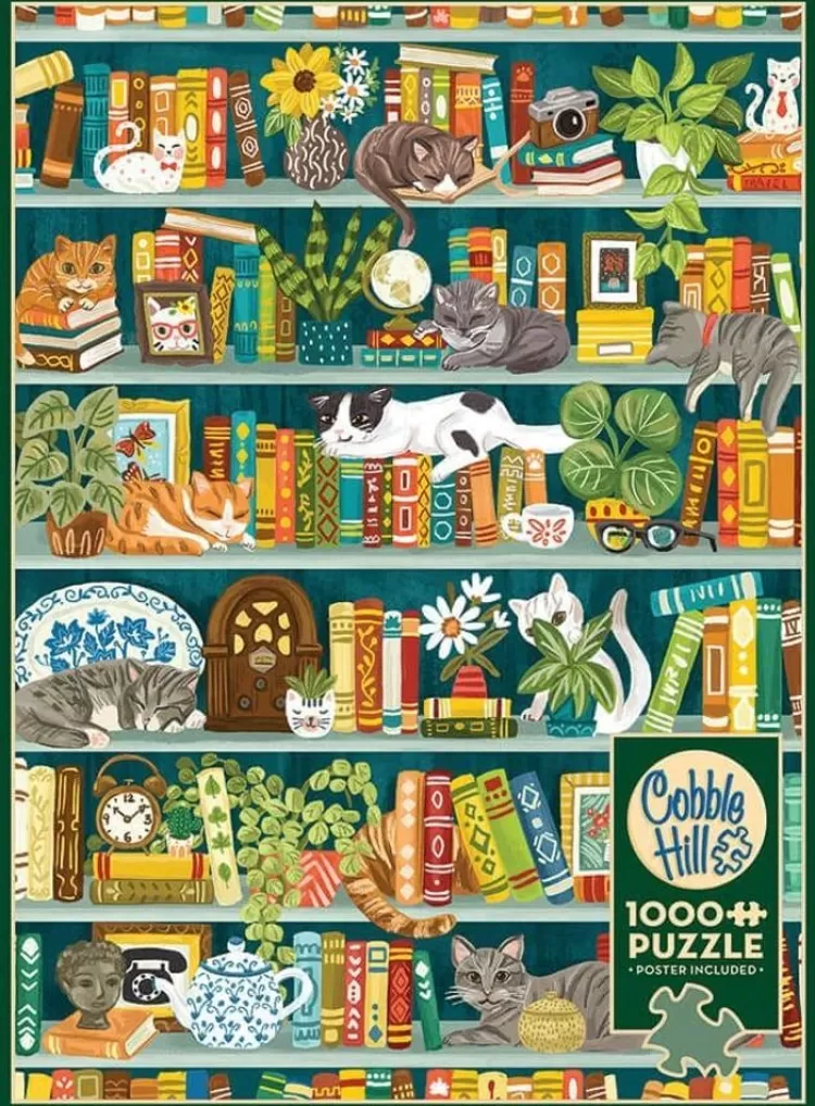 Cobble Hill Pastimes* - The Purrfect Bookshelf - 1000 Piece Jigsaw Puzzle