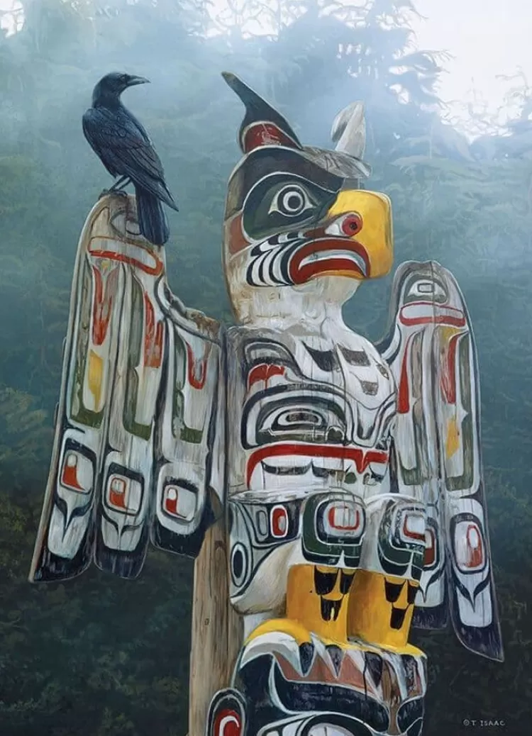 Cobble Hill Animals & Wildlife* - Totem Pole In The Mist - 1000 Piece Jigsaw Puzzle