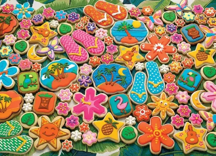 Cobble Hill Food & Drink* - Tropical Cookies - 1000 Piece Jigsaw Puzzle