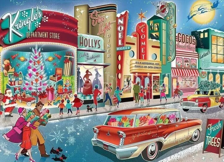 Cobble Hill Nostalgia* - Vintage Main Street - 1000 Piece Jigsaw Puzzle