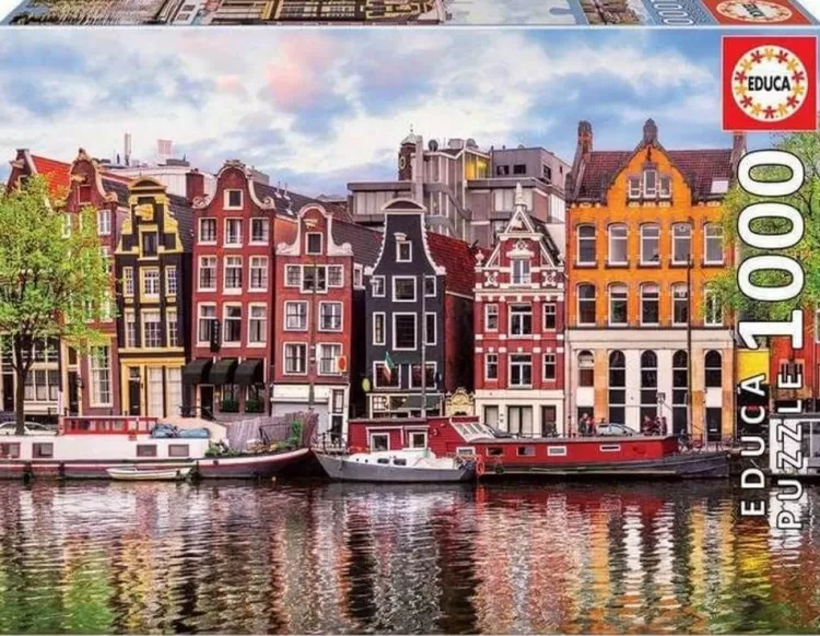 Educa Locations & Buildings* - Dancing Houses - Amsterdam - 1000 Piece Jigsaw Puzzle