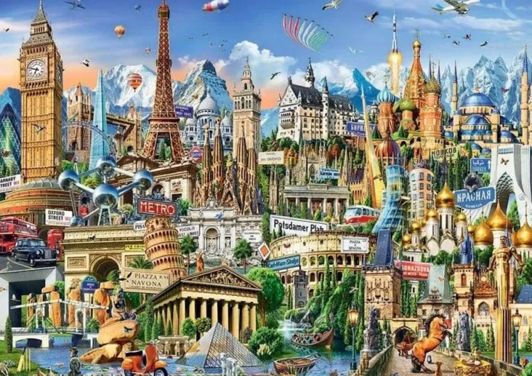 Educa Locations & Buildings* - Europe Landmarks - 2000 Piece Jigsaw Puzzle