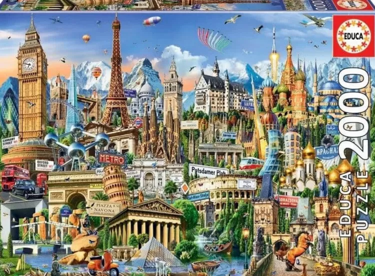 Educa Locations & Buildings* - Europe Landmarks - 2000 Piece Jigsaw Puzzle