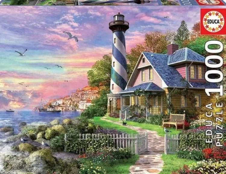 Educa Landscape* - Lighthouse At Rock Bay - 1000 Piece Jigsaw Puzzle