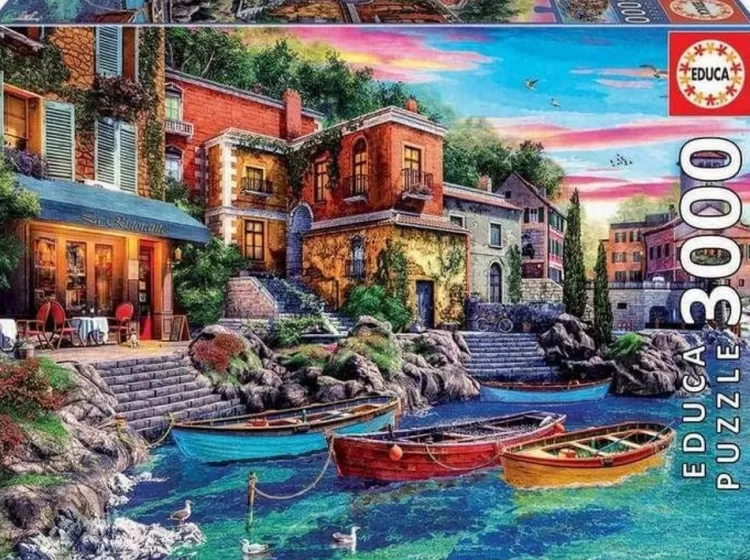 Educa Locations & Buildings* - Sunset In Como - 3000 Piece Jigsaw Puzzle