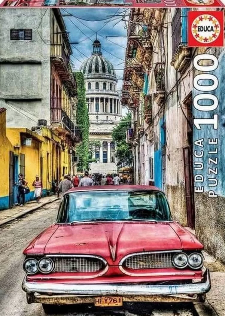 Educa Trains & Transport* - Vintage Car In Old Havana - 1000 Piece Jigsaw Puzzle