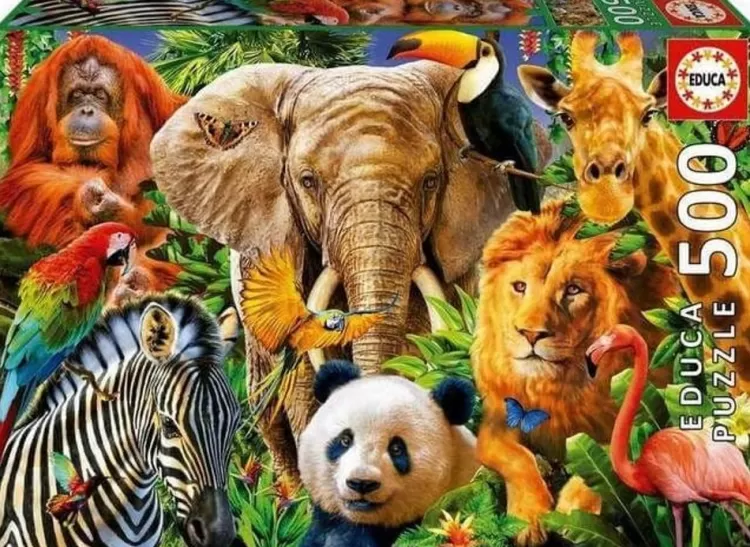 Educa Animals & Wildlife* - Wild Animal Collage - 500 Piece Jigsaw Puzzle