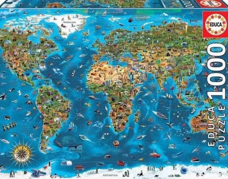 Educa Maps & Flags* - Wonders Of The World - 1000 Piece Jigsaw Puzzle