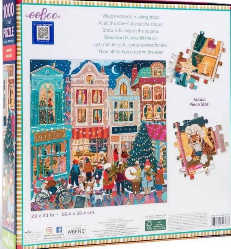 Eeboo Pastimes* - A Happy Holiday - 1000 Piece Jigsaw Puzzle