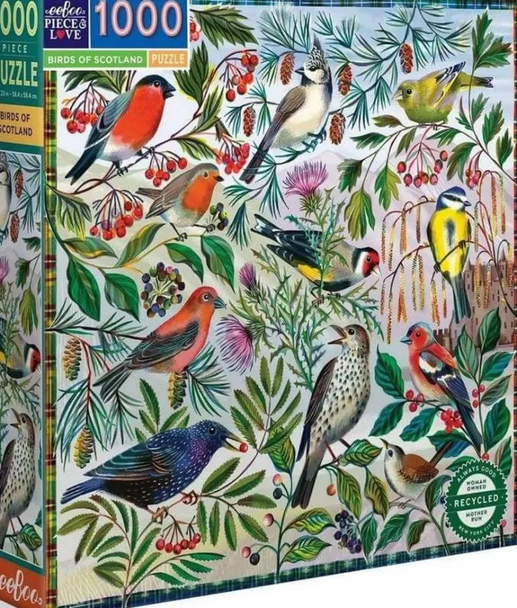 Eeboo Animals & Wildlife* - Birds Of Scotland - 1000 Piece Jigsaw Puzzle