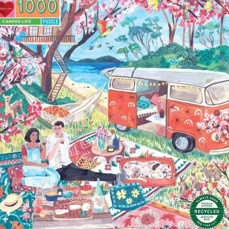 Eeboo Trains & Transport* - Camper Life - 1000 Piece Jigsaw Puzzles