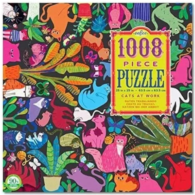 Eeboo Animals & Wildlife* - Cats At Work - 1000 Piece Jigsaw Puzzles