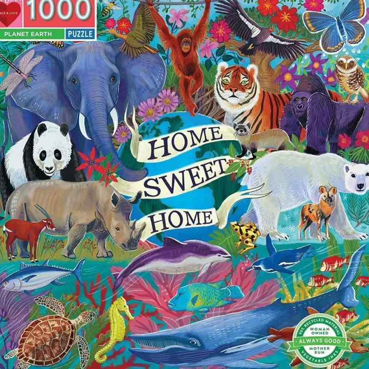 Eeboo Animals & Wildlife* - Planet Earth - 1000 Piece Jigsaw Puzzles