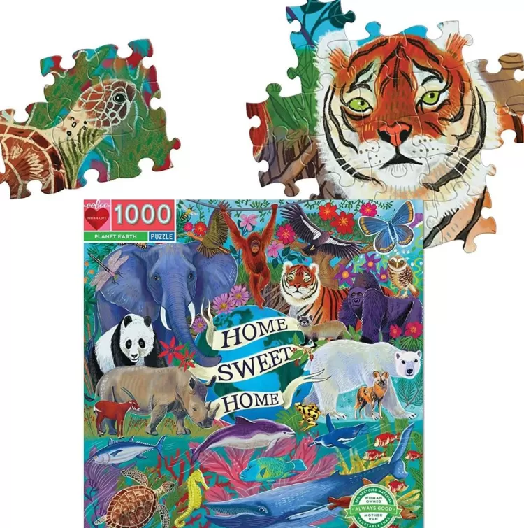 Eeboo Animals & Wildlife* - Planet Earth - 1000 Piece Jigsaw Puzzles