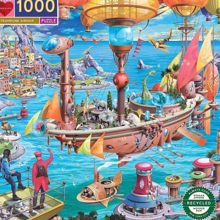 Eeboo Fantasy* - Steampunk Airship - 1000 Piece Jigsaw Puzzles