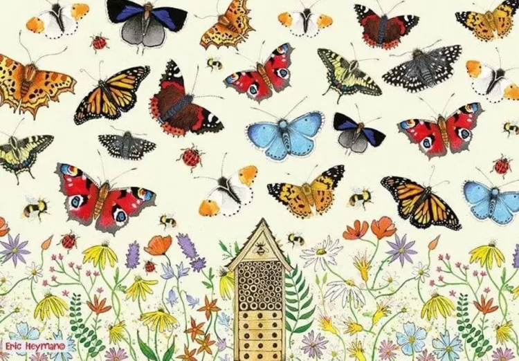 Great British Jigsaws Animals & Wildlife*Emma Ball - Butterflies - 1000 Piece Jigsaw Puzzle