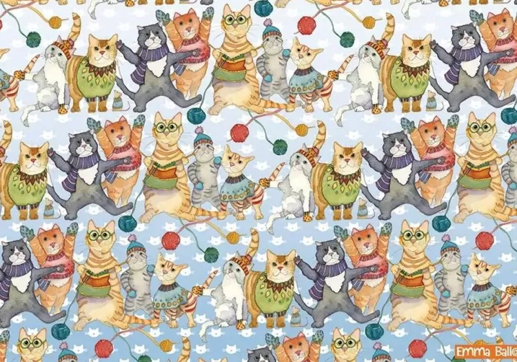 Great British Jigsaws Animals & Wildlife*Emma Ball - Kittens In Mittens - 1000 Piece Jigsaw Puzzle