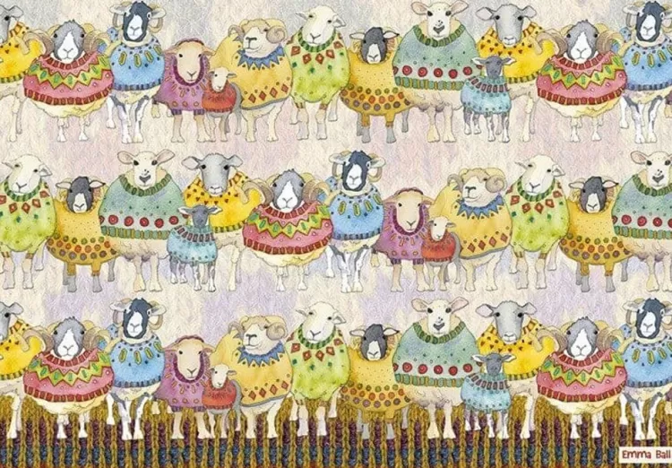 Great British Jigsaws Animals & Wildlife*Emma Ball - Sheep In Sweaters - 1000 Piece Jigsaw Puzzle