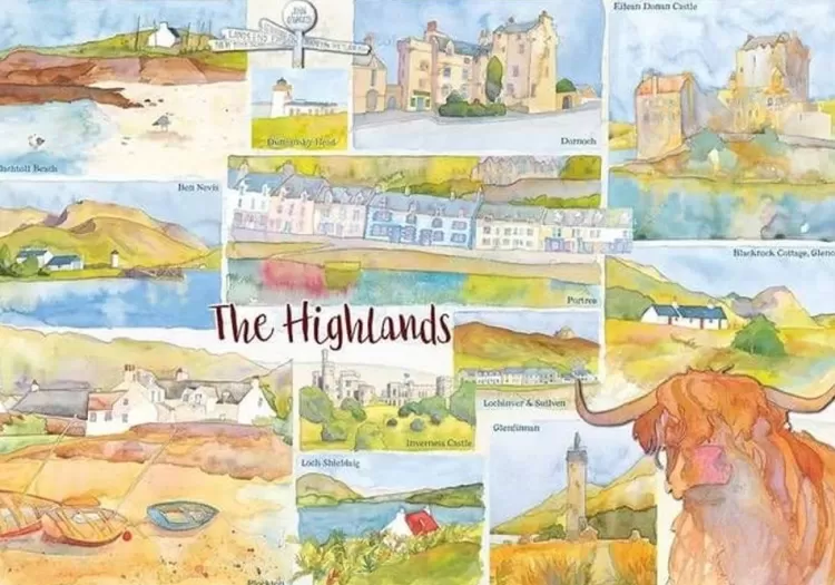 Great British Jigsaws Landscape*Emma Ball - The Highlands - 1000 Piece Jigsaw Puzzle