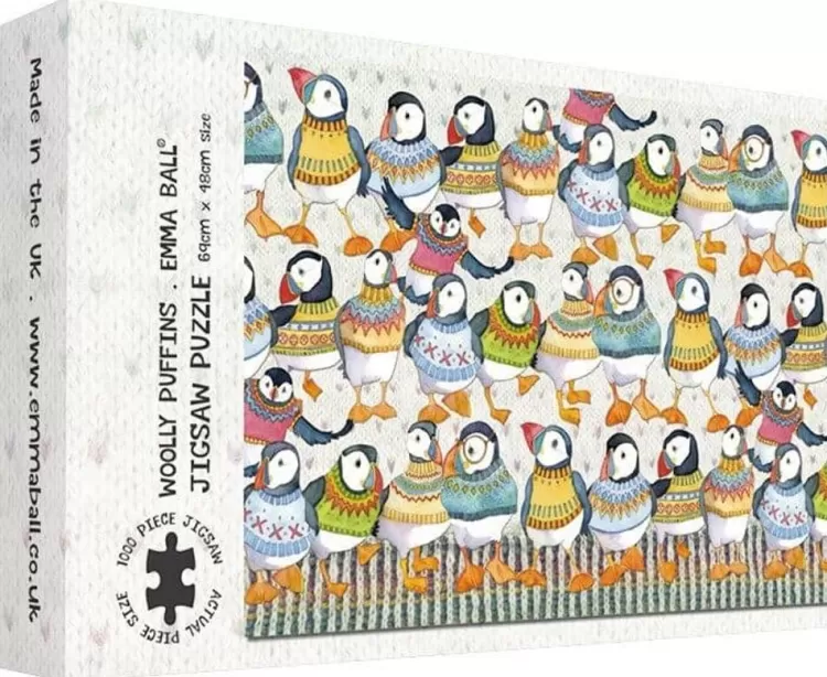 Great British Jigsaws Animals & Wildlife*Emma Ball - Woolly Puffins - 1000 Piece Jigsaw Puzzle