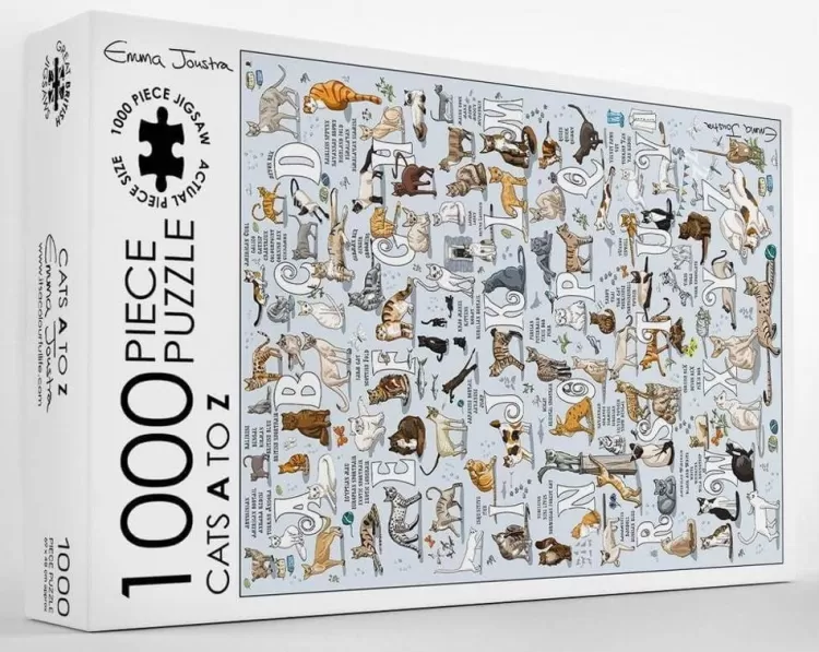 Great British Jigsaws Animals & Wildlife*Emma Joustra - A To Z Cats - 1000 Piece Jigsaw Puzzle
