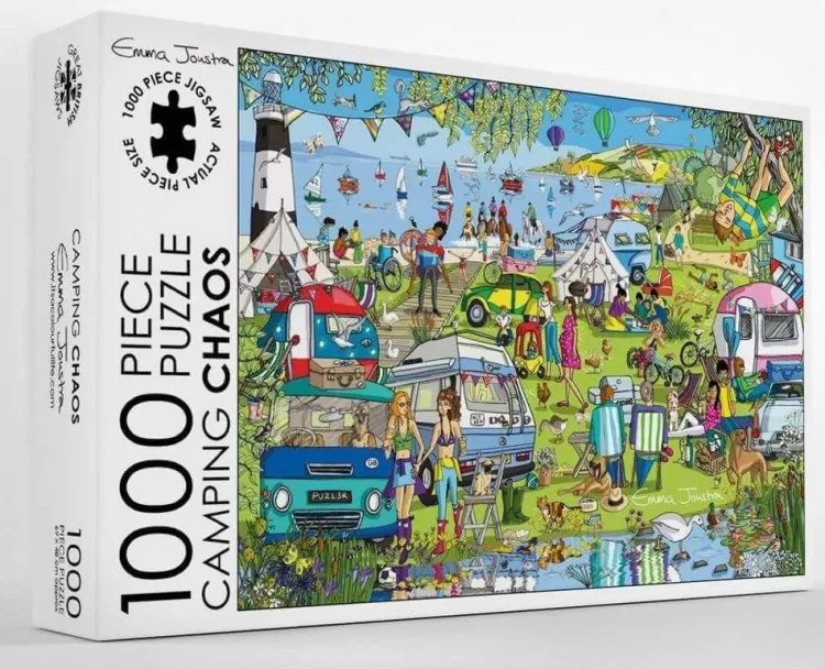 Great British Jigsaws Pastimes*Emma Joustra - Camping Chaos - 1000 Piece Jigsaw Puzzle