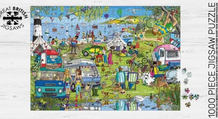 Great British Jigsaws Pastimes*Emma Joustra - Camping Chaos - 1000 Piece Jigsaw Puzzle