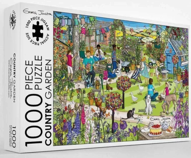 Great British Jigsaws Flowers & Gardens*Emma Joustra - Country Garden - 1000 Piece Jigsaw Puzzle