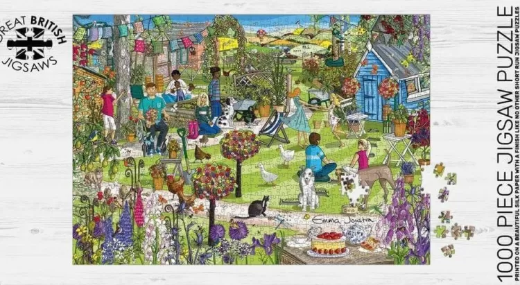 Great British Jigsaws Flowers & Gardens*Emma Joustra - Country Garden - 1000 Piece Jigsaw Puzzle