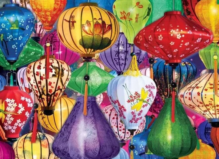 Eurographics Challenging* - Asian Lanterns - 1000 Piece Jigsaw Puzzle