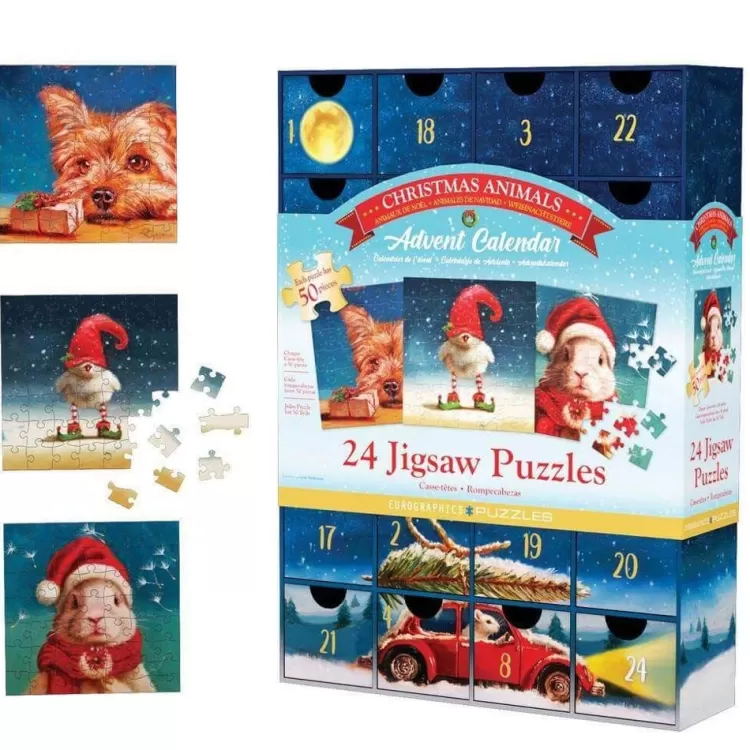 Eurographics Christmas* - Christmas Animals - Advent Calendar - 24 X 50 Jigsaw Puzzle