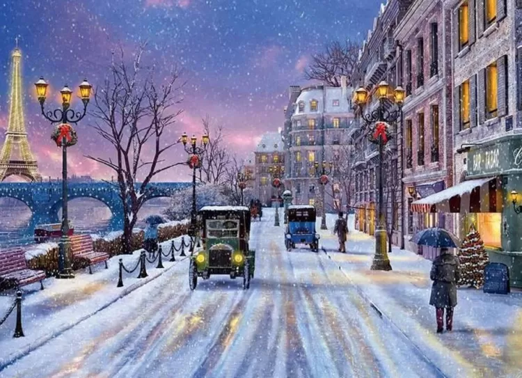 Eurographics Christmas* - Christmas Eve In Paris - 1000 Piece Jigsaw Puzzle